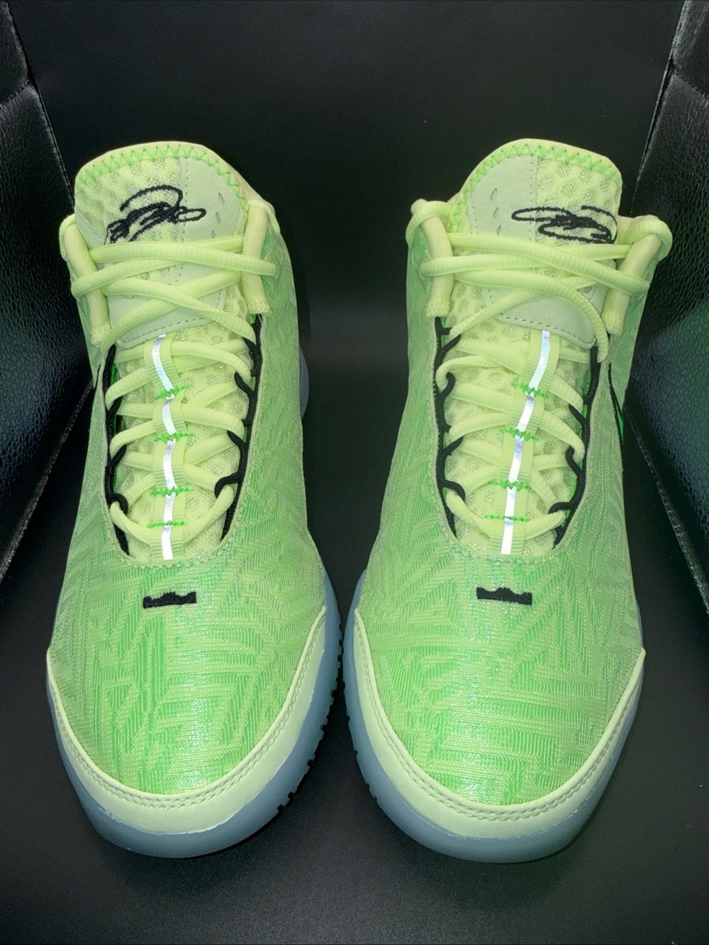 Neon Green Low-Top Athletic Sneakers
